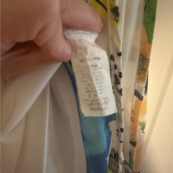 Floral Halter Dress in Blue and Green - Picture 3 of 4